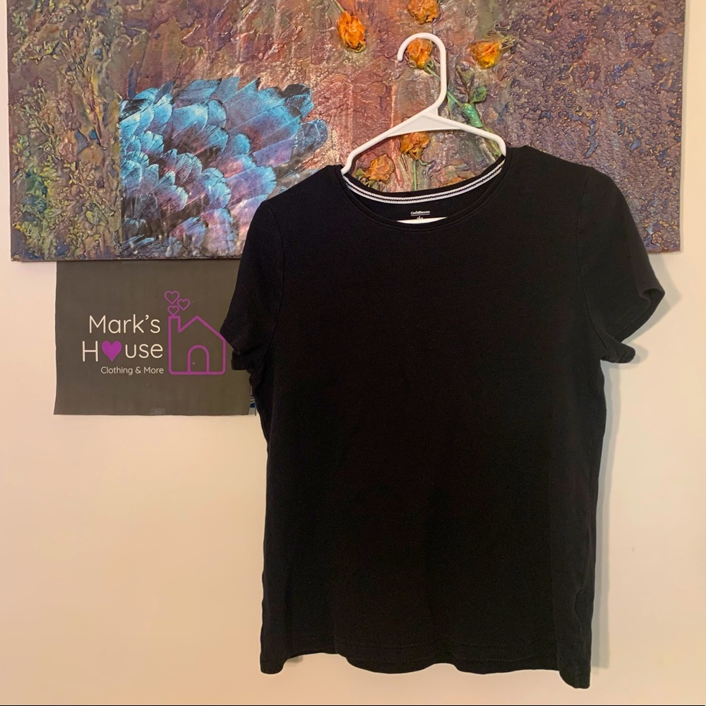 Croft & Barrow The Classic Tee Black Size Medium.